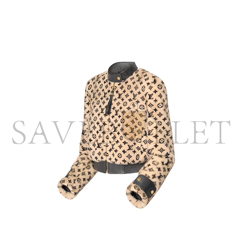 LOUIS VUITTON MONOGRAM MINK BOMBER JACKET 1AGBKG